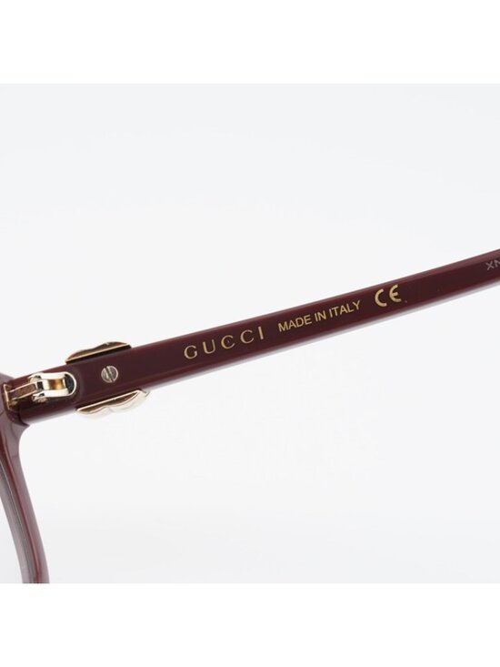 Gucci GG1075O 006 Eyeglasses Burgundy 54mm Square Frame main image 7